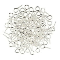 100x Wholesale 10mm Screw Eyepins Hooks Eyelets Threaded Eye Pins Bails Peg