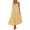 Yellow, variant on Women's Ruched Smocked Back Cami Dress with Tie Straps and Zipper Closure 95% Polyester 5% Spandex Lined Lightweight