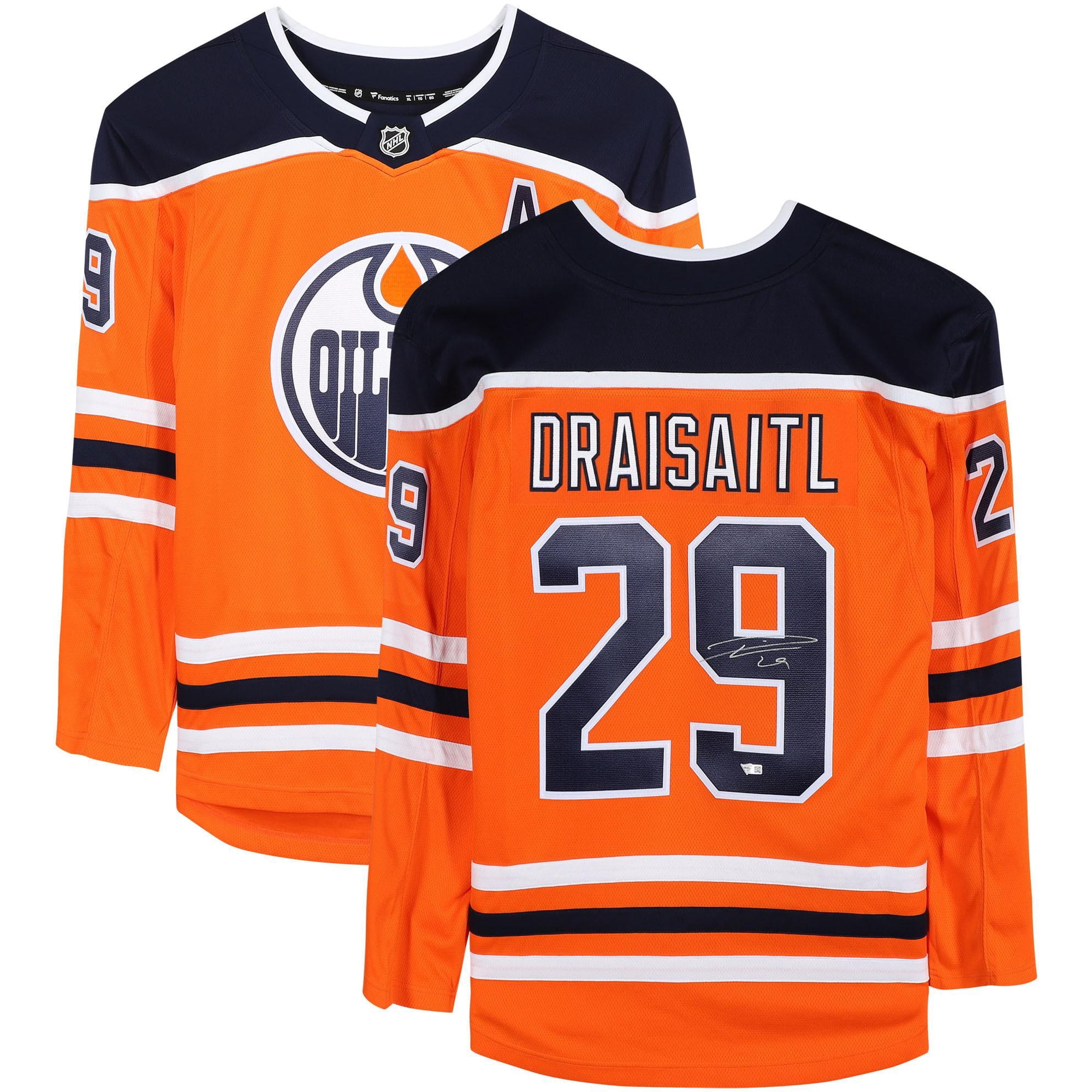 Leon Draisaitl Edmonton Oilers Autographed Orange Fanatics Breakaway Jersey - Fanatics Authentic Certified