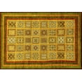 thumbnail image 1 of Ahgly Company Machine Washable Indoor Rectangle Abstract Yellow Modern Area Rugs, 8' x 12', 1 of 4