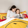 thumbnail image 5 of jejeloiu Rugby Sport City Queen Comforter Set,Red Yellow Bedding Comforter Set For Boys Kids Reversible 3-Piece, 5 of 8