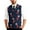 BA01_Navy 1, variant on Resicozy Mens Christmas Vest Xmas Printed V Neck Holiday Tree Snowflake Fashion Vest Party Winter Tops Dark Green M