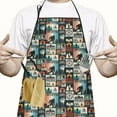 thumbnail image 2 of Multicolor Bigfoot and Text Pattern Apron-Garden Aprons for Women with Pockets-Cotton Linen Waterproof Kitchen Cooking Gardening Aprons Adjustable for Kitchen,Cooking,BBQ and Salon 33x27 Inch, 2 of 7
