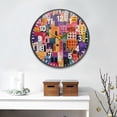 thumbnail image 2 of Yayeee Wall Clock Battery Operated 9.5" Silent Quartz Non-Ticking for Living Room Decor, Art Buildings, 2 of 8