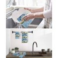 thumbnail image 5 of Blue Coastal Starfish Kitchen Dish Towels for Drying Dishes Set of 2, Vintage Wooden Nautical Coral Summer Waffle Weave Microfiber Hand Tea Bathroom Towels Quick Dry & Absorbent Towel 12x12, 5 of 7