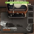 thumbnail image 5 of Designer Coffee Bar Mat, Small 12 x 19 Inches, Rubber Backing, Absorbent Coffee Maker Mats for Dish Drying, Kitchen Countertop, Life Happens Coffee Helps, Black, 5 of 8