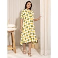 thumbnail image 3 of Janasya Indian Women's Multicolour Cotton Geometric A-Line Maternity Dress, 3 of 5