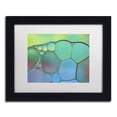 thumbnail image 2 of Trademark Fine Art 'Lime Green and Blue Stained Glass' Canvas Art by Cora Niele, White Matte, Black Frame, 2 of 4