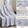 thumbnail image 3 of Teler Weighted Blanket for Adults 20 lbs, 60" x 80" Cooling Printed Heavy Blanket for Bed Sofa, Gray, 3 of 7