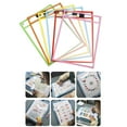 thumbnail image 2 of Pockets,Reusable Sleeves 6 Pack Colorful Pocket Sleeves for School or Work Sheet Protector, 2 of 9