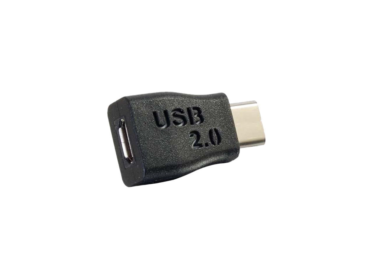 C2G USB 2.0 USB Type C to USB Micro B Adapter M/F - USB C to Phone Black