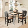 thumbnail image 4 of Costway 5 Pcs Mid Century Modern Dining Table Set 4 Chairs w/Wood Legs Kitchen Furniture, 4 of 10