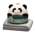 thumbnail image 4 of Almohada de peluche de panda para la cintura, cojín de oficina con manta, bonita y suave decoración, para niños, niñas, regalo de cumpleaños, 4 of 9