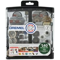 Dremel EZ725 EZ Lock All-Purpose Rotary Tool Accessory Kit, Cut, Polish, Clean, and Sand, 70 Pieces
