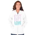 thumbnail image 3 of Christian Religion Faith Hope Love Unisex Fleece Graphic Zip Up Hoodie Brisco Brands 2X, 3 of 5