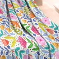 thumbnail image 3 of Pioneer Flower Blanket,Comfortable Soft Flannel Throw Blanket,All Season,Warm Lightweight Blankets for Sofa Bed Couch Living Room Chair,30"x40"(80x100cm), 3 of 4