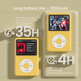 thumbnail image 6 of Innioasis Mp3 Player with Bluetooth, 2.4" 128GB Portable Mini HiFi Sound Bluetooth Walkman Digital Music Player with FM Radio Audiobook and Speaker Built in for Kids (Yellow), 6 of 7