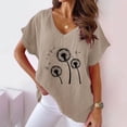 thumbnail image 2 of Raeneomay Button Down Shirts Loose Summer Tops for Women Women V-Neck Print T-Fashion Comfortable Female Blouses Tops, 2 of 4
