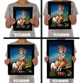 thumbnail image 7 of IBA Indianbeautifulart Lord Krishna Picture Frame Religious Poster Black Wall Frame Deity Photo Frame Wall Decor&nbsp;For Home/ Office/ Temple-6 x 8 Inches, 7 of 7