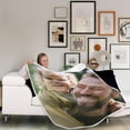thumbnail image 3 of Custom Blanket Photos and Text, Fully Customizable with Your Pictures and Message, Soft Smooth Fleece Throw, 50" x 60", 3 of 6