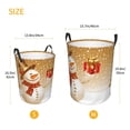 thumbnail image 5 of Fotbe Christmas Snowman Gift Laundry Basket with Handles, Waterproof Large Laundry Hamper, Wash Bag for Corner Dorm, Rolling Laundry Basket with Handles-Medium, 5 of 8