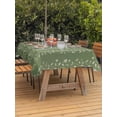 thumbnail image 3 of Outdoor Tablecloth with Umbrella Hole for Patio/Picnic/Party/Camping, Sage Green Floral Waterproof Table Cloth Rectangle Table Cover Washable, Spring Flowers (60"x 120"), 3 of 8