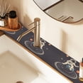 thumbnail image 2 of Yayeee Faucet Mat for Kitchen Sink 30" Diatomite Long Splash Guard Pad, Black Astronaut Space, 2 Pack, 2 of 7