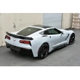 thumbnail image 3 of For 2014-2019 Corvette C7 | Z06 Stage 3 ABS Plastic Plastic-BLACK Front Bumper Lip Splitter With PAINTED CARBON FLASH Winglets With Side Skirts Pair & Rear Spoiler SMOKE Tinted WickerBill COMBO KIT, 3 of 12