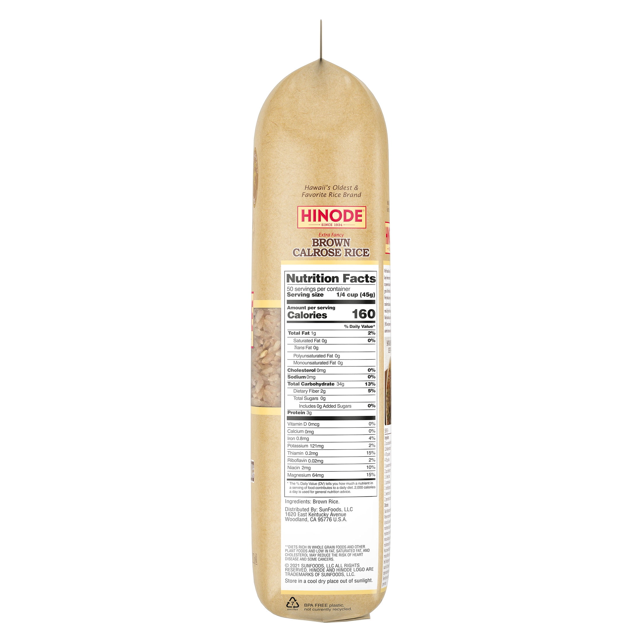 Hinode Extra Fancy Calrose White Rice, 5 lb Bag – Gluten-Free Pantry Staple for Everyday Meals