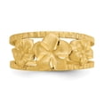 thumbnail image 4 of 14k Yellow Gold Hawaiian Plumeria Flower Adjustable Toe Ring Open Midi, 4 of 10