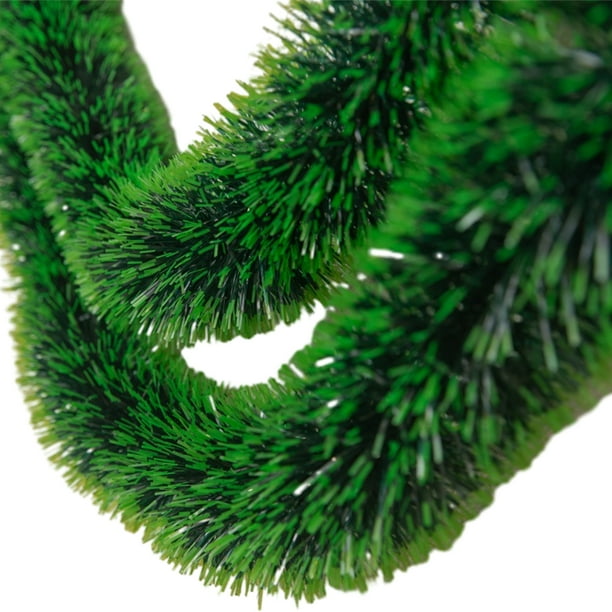Kearding Guirnalda navideña verde, decoración lujosa para chimenea, para celebraciones alegres, respetuosa con el medio ambiente Kits de decoración para fiestas verde