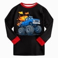 thumbnail image 6 of NOLDARES Toddler Kid Boy Clothes 2-Piece Graphic Print Long Sleeve Tee Sweatshirt Tops Elastic Waist Joggers Pants Fall Winter Outfits Clothing(Red,5-6 Y), 6 of 9