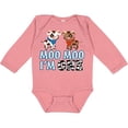 thumbnail image 3 of Inktastic Moo Moo I'm 1 with Cute Holstein Cows Boys or Girls Long Sleeve Baby Bodysuit, 3 of 5