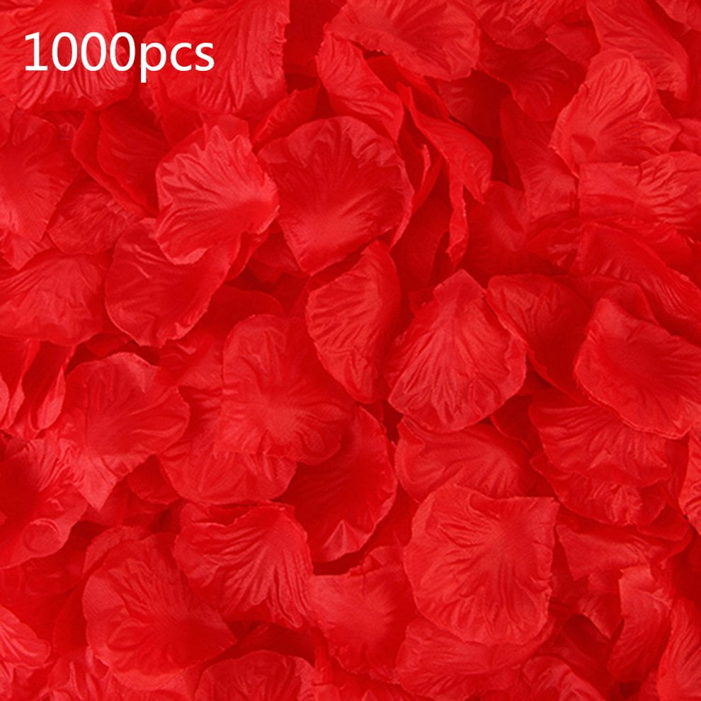 1000 Pieces Silk Cloth Arranged Artificial Rose Petals Hand Sprinkle
