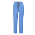 thumbnail image 5 of Women's Quick-Dry Scrub Work Uniform Set with V-Neck Short Sleeve Top & Pants, Pocketed Medical Nurse Outfit for Healthcare Professionals (Solid Color),Blue M, 5 of 5