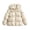 Beige, variant on Jalioing Toddler Girls Puffer Coat Winter Fashion Thermal Long Sleeve Zipper Up Puffy Jacket Kids Outerwear with Hood