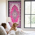 thumbnail image 3 of Pink Geometric Window Privacy Film, Middle Century Boho Ethnic Abstract Southwestern Static Cling UV Sun Blocking Tint Film Heat Control Windows Films for Bedroom Bathroom, Window Stickers 23.6"x59", 3 of 8