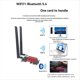 thumbnail image 5 of Adaptador PCI-e WiFi 7 QCNCM865 de 9256 Mbps, Kit BT5.4, Adaptador de Red Inalámbrico de Escritorio de Triple Banda de 2,4 G/5 G/6 GHz para 10/11., 5 of 5