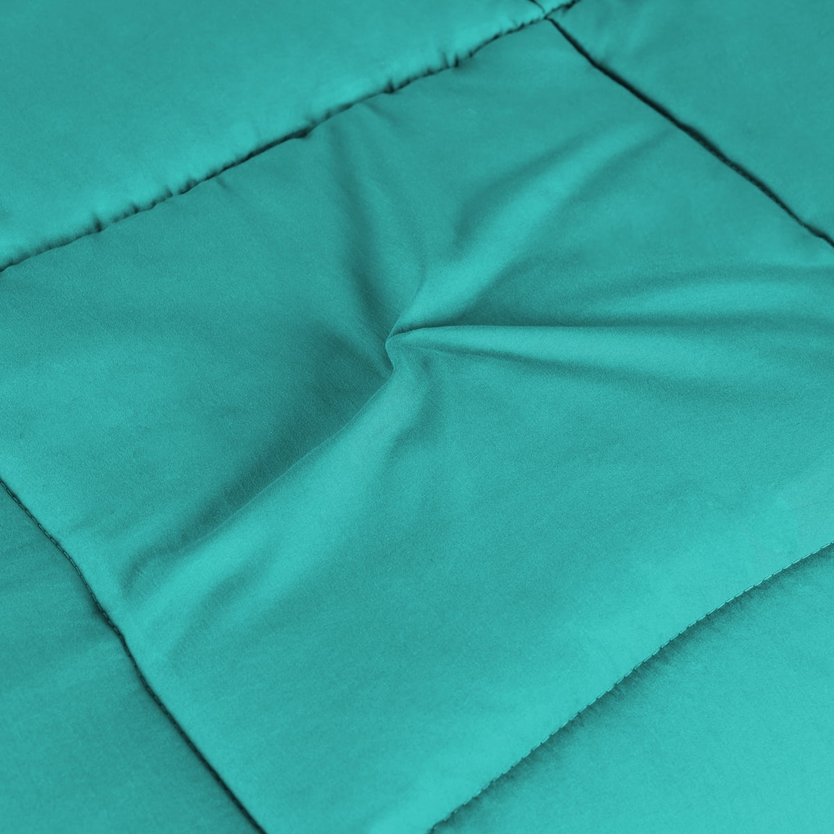 BNM Solid Comforter Down Alternative Bedding, King, Turquoise
