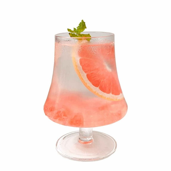 Glass Cups, Stubby Drinking Glasses Ice Coffee Bottle Glasses Fruit Juice Cup Water Glass Great for Soda Cocktail Beer Whiskey 500ml