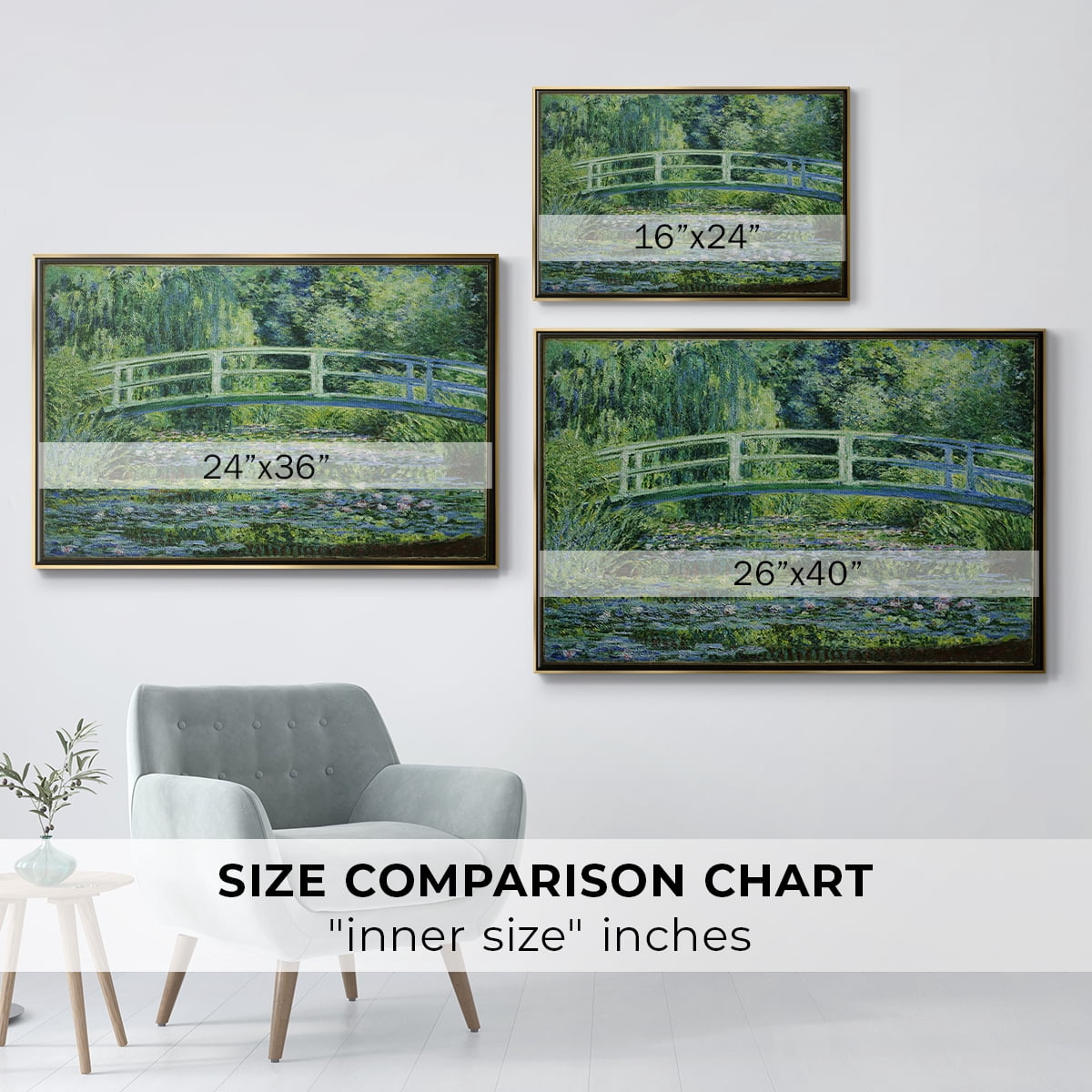 Vintage Landscape-CI By Wexford Home Framed in Gold Wood Gallery Wrapped Canvas 27 in. x 41 in.
