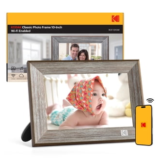 Kodak 10.1-inch Digital Photo Frame, Touchscreen, 32GB, Wi-Fi, Solid Wood, Gray