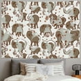 thumbnail image 2 of Orinice Elephants Pattern Brown Spots Tapestry Wall Hanging Unique Style for Home Decor - Living Room, Bedroom, Apartment, Farmhouse, Dorm 40x30inch, 2 of 6