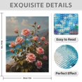 thumbnail image 3 of Diamond Art Kit for Adults, Bright Rose Beach Print No.560 Diamond Painting for Adults Beginners, 5D DIY Diamond Art Painting Kits, Colorful Diamond Painting Craft for Home Decor 12x16, 3 of 7