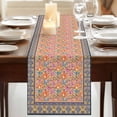 thumbnail image 3 of Table Runners 72 Inches Long Dress Scarves, Purple Red Floral Boho Farmhouse Kitchen/Dining Table Runner, Coffee Tablerunners, Vintage Ethnic Tribe Abstract Art 13x72 Inch, 3 of 9