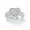 Platinum-Plated Sterling Silver, variant on Round Diamond Floating Halo Heart Ring 1/7 TCW in 18k Gold or Platinum Plated Sterling Silver