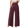 thumbnail image 5 of Women's Palazzo Lounge Wide Leg Casual High Waist Flowy Pants with Pockets 3XL, 5 of 5