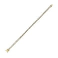 thumbnail image 3 of Yellow Gold Tone 925 Sterling Silver Cubic Zirconia Tennis Bracelet 8", 3 of 4