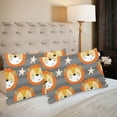 thumbnail image 2 of MKHERT Cute Lion Pillowcase Pillow Protector Cushion Cover 20x30 inch,Set of 2, 2 of 3