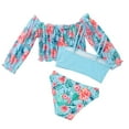 thumbnail image 6 of GYRATEDREAM Girls Swimsuits Leopard Print Beach Swimwear Bikini Bathing Suit 3 Piece Swimsuits for 8 Years, 6 of 7